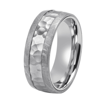 Bague en titane martelé à la mode en acier inoxydable avec bague TIZTI météorite Muonionalusta bijoux de luxe