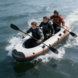 Catamarán Inflable a <span class=keywords><strong>Precio</strong></span> de Fábrica, <span class=keywords><strong>Kayak</strong></span> de Pedales de Alta Velocidad para Deportes Acuáticos en Aguas Abiertas, Deriva Costera y Paseos de Recreo - Product Image 2