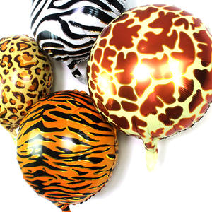 Ballon en aluminium motif animal 18 pouces pour décoration <span class=keywords><strong>de</strong></span> fête, <span class=keywords><strong>empreinte</strong></span> <span class=keywords><strong>de</strong></span> patte <span class=keywords><strong>de</strong></span> vache, tigre, zèbre, léopard, girafe, accessoire photo pour fête - Product Image 1