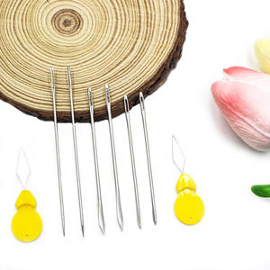 卸売16ピースシルバーレザーミシン針セット7サイズ + ひょうたん針糸ハンドソーイングエッセンシャル - Product Image 5