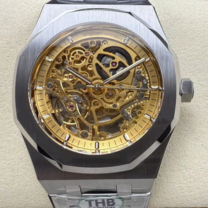 Reloj Mecánico de Buceo de Lujo, Super Calidad, Resistente al Agua, 41mm, Fábrica THB, Movimiento 3132, 15407, Audemars, Esqueleto Salmón - Product Image 1