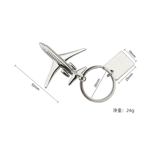 Creativo 3D avión llavero colgante aviación modelo adornos llavero Metal avión llavero aviación entusiasta o piloto regalo - Product Image 1