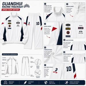 <span class=keywords><strong>Tuta</strong></span> Sportiva ODM da <span class=keywords><strong>Uomo</strong></span> <span class=keywords><strong>Beige</strong></span> e Blu Navy con Stampa Grafica e Zip, Collo Alto, Stile Streetwear - Product Image 5