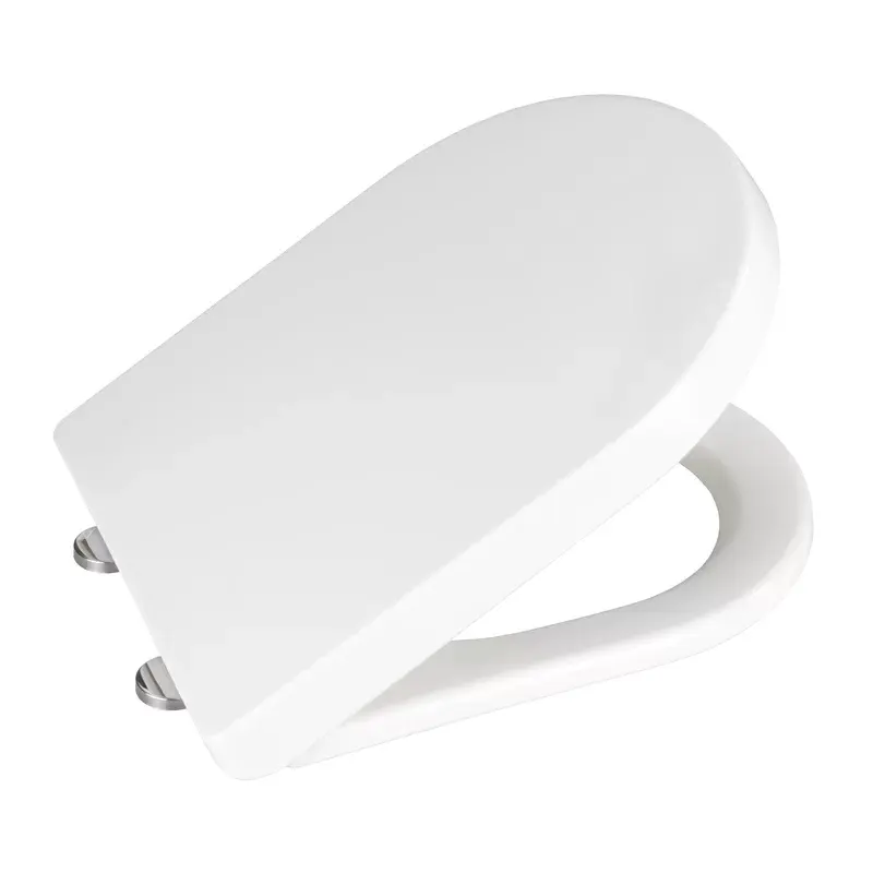 Thiết kế mới nhựa D hình dạng nhà vệ sinh chỗ ngồi với mềm đóng bản lề vệ sinh phù hợp
