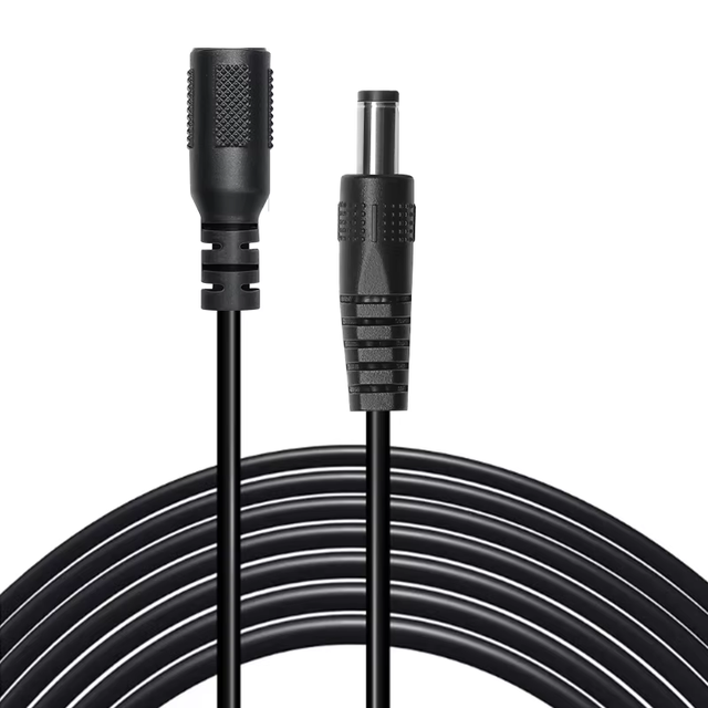 DC5521 Cable DC Jack Charger Power Extension 12V 5ft Male & IEC Female Jack for CCTV Camera 0.5mm²