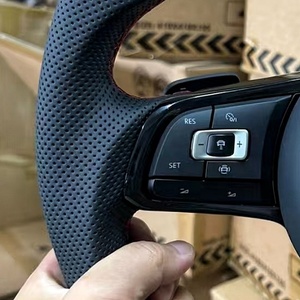Volant de direction de voiture en cuir personnalisé pour Volkswagen Golf 8 MK8 POLO GOLF 7 GTI R-line MK7 MK6 Passat <span class=keywords><strong>CC</strong></span> GTS Accessoires de voiture - Product Image 4