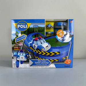 2025 venta al por mayor Silverliti <span class=keywords><strong>RoboCar</strong></span> <span class=keywords><strong>Poli</strong></span> juguete de rescate de emergencia coche de policía transformador interactivo con lanzador de vórtice de velocidad - Product Image 5