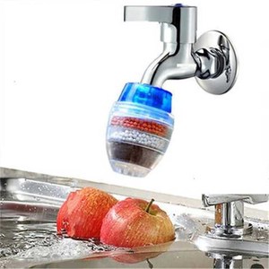 Multi Layer Household Water Filter Faucet Nozzle With Activated Carbon For Kitchen <b>Tap</b> Easy Installation Red Blue Green - Product Image 2