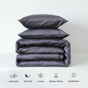 Luxury Custom Organic Viscose <b>Bed</b> Sheets 100% Viscose Fitted Linen <b>Bed</b> Sheets Bedding - Product Image 4