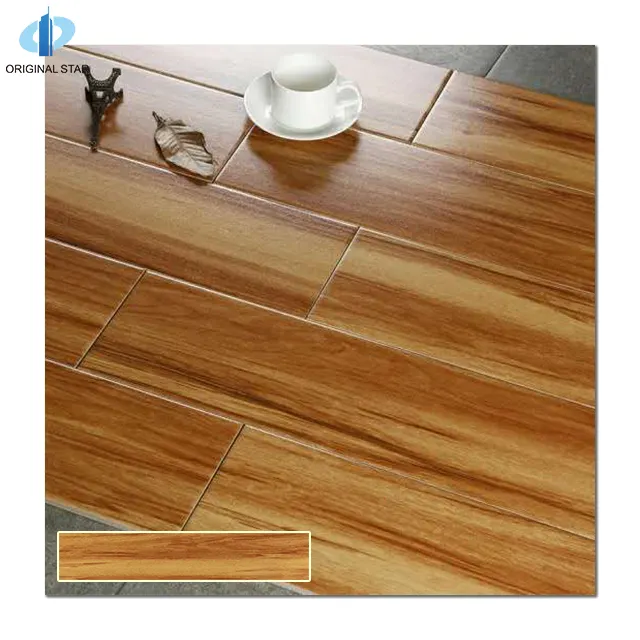 Baldosa con acabado en madera Baldosa para suelo de madera Serie Marrón 150X800 Diseño de madera Baldosas cerámicas para suelo OSTA8506