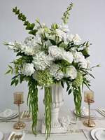 Centros de Mesa Decorativos con Rosas Artificiales de Seda Hechas a Mano y Personalizadas para Exteriores, Acción de Gracias y Graduaciones