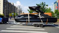 Bateau ponton de luxe 2025 en aluminium, modèle sport, 22 pieds/25 pieds, pour le tourisme et la pêche, avec remise en gros pour les acheteurs en gros