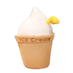 Oem Groothandel Cartoon Icecream Duck Kussen Pluche Speelgoed Op Maat Gevulde Huis Bed Decoratie Voor Kinderen 2024 Trending Speelgoed