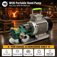 WCB 50 Gusseisen-Zahnradölpumpe 50 LPM 0,3 MPa 0,75 KW Legierungsstahl-Zahnrad-Kraftstoffpumpe 2800 U/min Mit Motor Mit Griff
