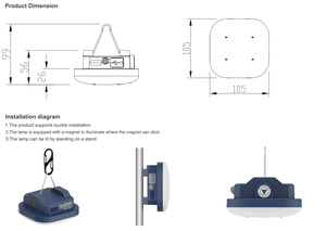 Banqcn magnétique tente ampoule Rechargeable pêche lampe de secours 4000mAh batterie externe 800LM lampe de poche Portable LED Camping lumière - Product Image 4
