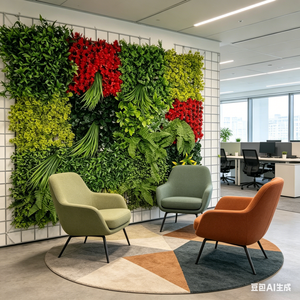 Planta Artificial Colgante de Pared, Material Plástico Duradero, Tacto <span class=keywords><strong>Natural</strong></span> Realista, Decoración Interior y Exterior para Bodas y Habitaciones, <span class=keywords><strong>Estilo</strong></span> Moderno - Product Image 2