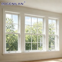 Ventanas Corredizas Verticales de Aluminio con Doble Acristalamiento Estándar Australiano Rogenilan, Vidrio Templado Exterior