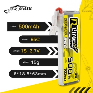 Batería LiPo TATTU de 500mAh, 550mAh, 650mAh, 75C, 95C, 1S, 2S, 3S, 4S, 6S para Dron de Carreras FPV Tiny Whoop - Product Image 4