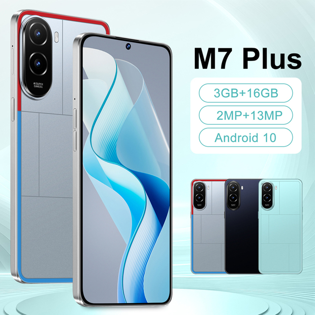 New Global Version Dual Sim Dual Standby Android M7 Plus 4G Smartphone 6.56 Inch HD Screen Cell Phone LTE CDMA Mobile Phone
