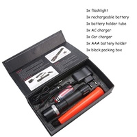 Lampe torche LED rechargeable QXMOVING, lumière rouge d'urgence étanche, lumière de circulation, sécurité automobile, lampe torche tactique puissante, charge USB