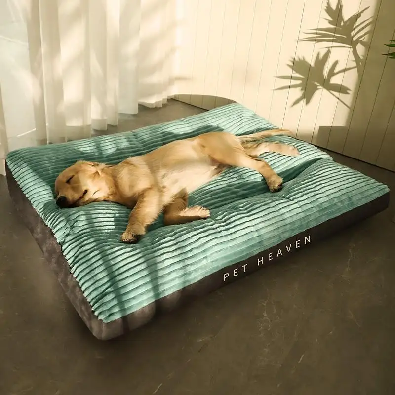 Meubles de luxe pour animaux de compagnie fournitures accessoires lits pour chiens lavables amovibles pour grand chien canapé tapis automne hiver doux lit de couchage pour animaux de compagnie