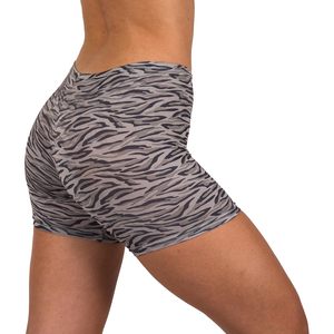 FOXA Women's Microfiber Spandex Mini Yoga Shorts <b>Animal</b> Print Fitted Activewear - Product Image 1
