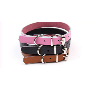 Pet Supplies Hochwertiges Rindsleder Katzen hunde halsband Leine Teddy Pudel Hunde halsband - Product Image 5