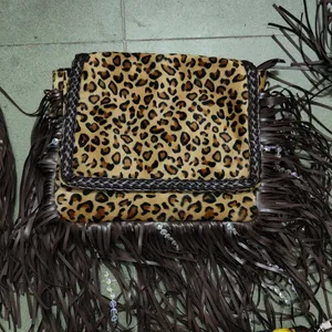 Borse Tote in cotone con stampa leopardo moda borse in nappa in pelle PU per donna