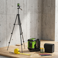Niveleurs laser auto-nivelants DEGLASERS avec faisceau vert haute luminosité, support trépied 1m, alimentés par piles AA pour la construction