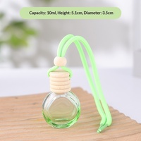 Diffuseur de parfum décoratif pour voiture, bouteille colorée givrée avec poignée, dégradé de couleurs transparentes, impression sérigraphique