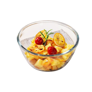Ensaladera de Vidrio de Borosilicato Pulido Moderno, Ecológico y Sostenible de Hokoo, Apta para Microondas y Lavavajillas, Hecha a Mano para Uso en Campamentos - Product Image 3