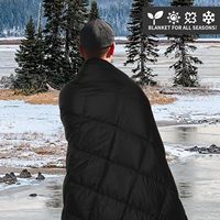 Couverture de camping et de voyage, poncho, doublure de sac de couchage, couette de voyage légère, compressible, imperméable, chaude et matelassée pour l'extérieur, toutes saisons et par temps froid
