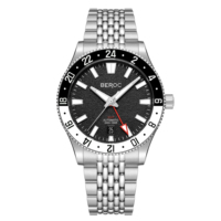Montre automatique de luxe pour homme en acier inoxydable 316L de qualité supérieure, verre saphir, lunette rotative, montre mécanique avec boucle réglable