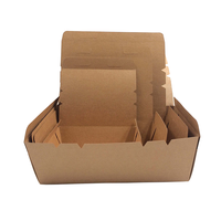 Boîtes d'emballage de déjeuner à emporter en papier kraft biodégradable, écologiques et personnalisées