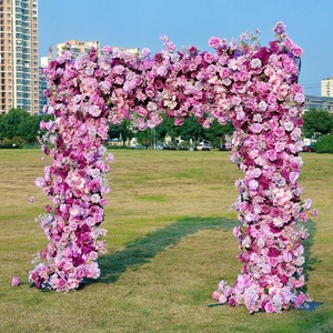 Arco Rectangular para Boda, Arco de Flores de Seda, Arco de Flores Coloridas para Decoración de Bodas - Product Image 3