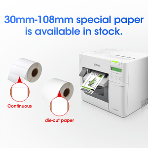<span class=keywords><strong>Rouleau</strong></span> de papier jet d'encre auto-adhésif blanc découpé à la forme 30mmx60mmx480 Étiquette <span class=keywords><strong>autocollante</strong></span> pour imprimante à jet d'encre Epson TM- C3500 TM-C3520 TM-C3400 - Product Image 6