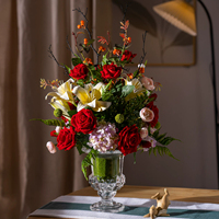 Décoration florale de mariage, centre de table, arrangement floral en vase pour arche de toile de fond de mariage