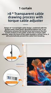 Pantalla de proyección 16:9 motorizada de apertura automática de <span class=keywords><strong>alta</strong></span> calidad, pantalla electrónica de cine en casa PET para proyector de cine y TV ALR - Product Image 2