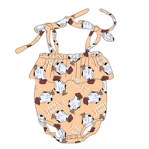 Venta al por mayor de EE. UU.: Nuevo leotardo burbuja estampado de Halloween para niñas, con diseño de fantasma, de punto, con broches en la entrepierna, de elastano/algodón orgánico. - Product Image 3