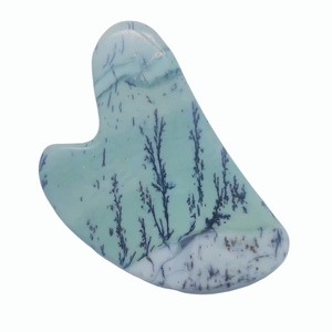 Grattoir Gua Sha en bois pétrifié à veines distinctes pour la définition du visage, la relaxation musculaire du cou et du corps - Product Image 2