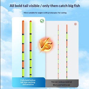 Galleggiante da Pesca Verticale Cavo Bianco 35cm-48cm con Coda Spessa e Visibile per Lanci a Lunga Distanza in Acque Profonde - Product Image 3