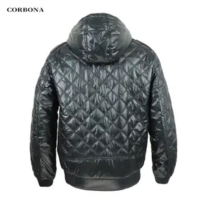 CORBONA New Light Style Oversize nero cappotto da uomo invernale giacca calda di cotone Business Casual Outdoor cappello staccabile Parka
