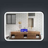 Miroir LED intelligent avec écran, audio Bluetooth, interrupteur manuel marche/arrêt, gradation progressive DC12/24/60W, matériau ABS, garantie 2 ans, pour salle de bain