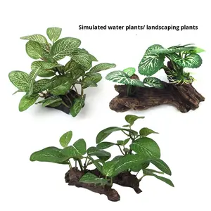Aquatische Kunstplanten Voor <span class=keywords><strong>Aquarium</strong></span> En <span class=keywords><strong>Aquarium</strong></span> Hars Drijfhout Landschapsarchitectuur Decoraties Voor Woonkamer - Product Image 1