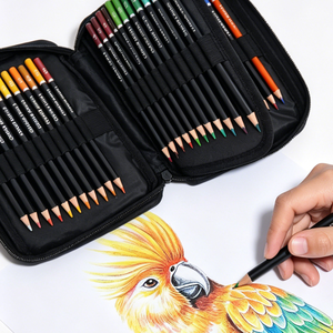 Juego de <span class=keywords><strong>48</strong></span> Lápices de Colores a Base de Aceite con Bolsa de Lona, para Niños, Artistas, Dibujo, Pintura, Material Escolar - Product Image 1
