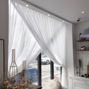 Commercio all'ingrosso moderno hotel <span class=keywords><strong>camera</strong></span> <span class=keywords><strong>da</strong></span> letto alta finestra tessuto voile bianco <span class=keywords><strong>tende</strong></span> trasparenti per il soggiorno - Product Image 5
