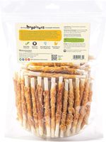 Friandises pour chiens en rouleaux de viande de poulet enveloppée, riches en protéines, naturelles, vente en gros directe d'usine, friandises pour chiens et chats, marque personnalisée