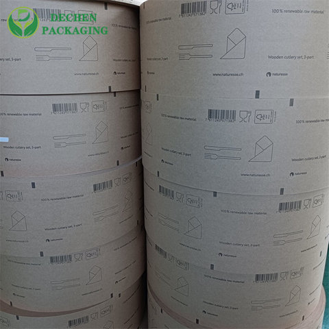 Ice Cream Wrap Fast Food Packaging Sweetener Sachet Packing Pe Coated Bamboo Sugar Paper Roll