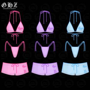 Set <span class=keywords><strong>di</strong></span> costumi da bagno <span class=keywords><strong>di</strong></span> <span class=keywords><strong>lusso</strong></span> LOGO personalizzato Fitness costume da bagno Sexy 3 pezzi Set Micro Mini <span class=keywords><strong>Bikini</strong></span> e pantaloncini da ragazzo costume da bagno per le donne 2025 - Product Image 1