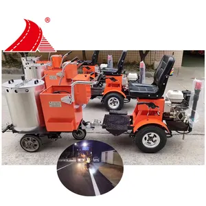 ISO9001 factory 15cm size of shoe road marking machine with moped chair driving type road marking machine